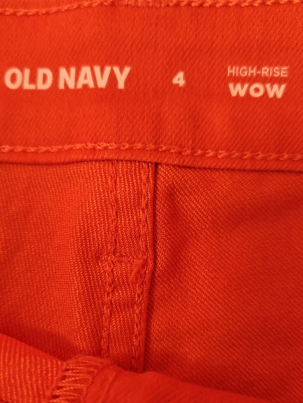 High Rise Vibrant Rich Orange Jean Denim Shorts Colorful Bright Women's Size 4